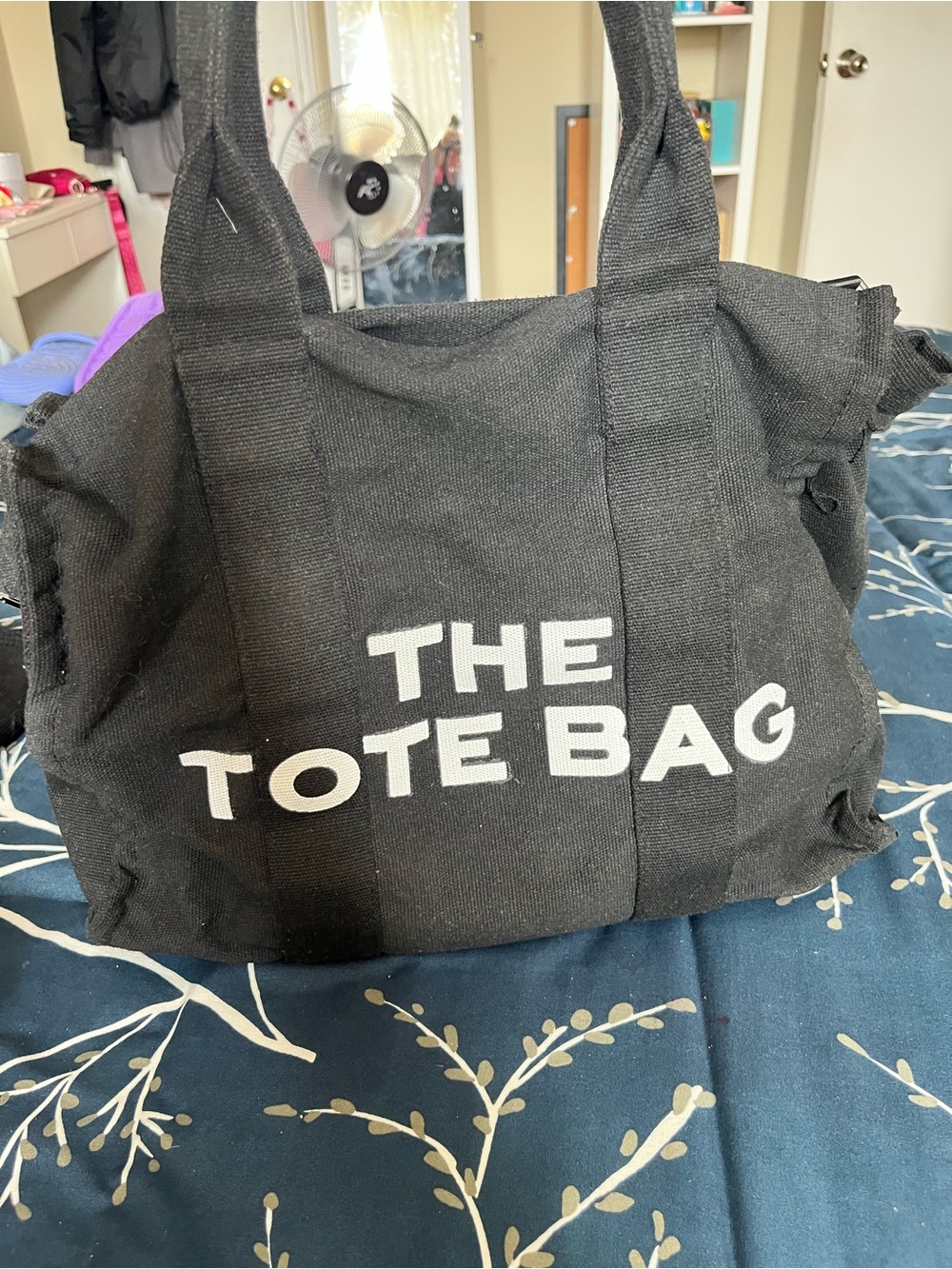 THE TOTE BAG Black Canvas Tote - Casual Everyday Carry